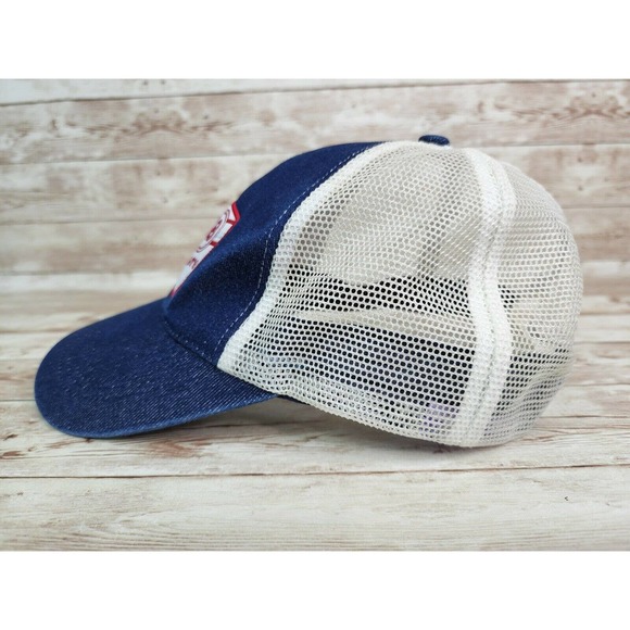 Disney Eeyore - Winnie the Pooh 68 Blue Denim Mesh Trucker Style Snapback Hat - Picture 9 of 11